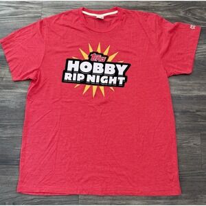 Topps Hobby RIP Night XXL Men's T Shirt Homage Embroidered on Sleeve